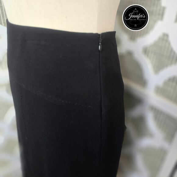 3/$30 D Studio Black Stitching Accent Side Zip Pencil Skirt Size 12 - Picture 4 of 9